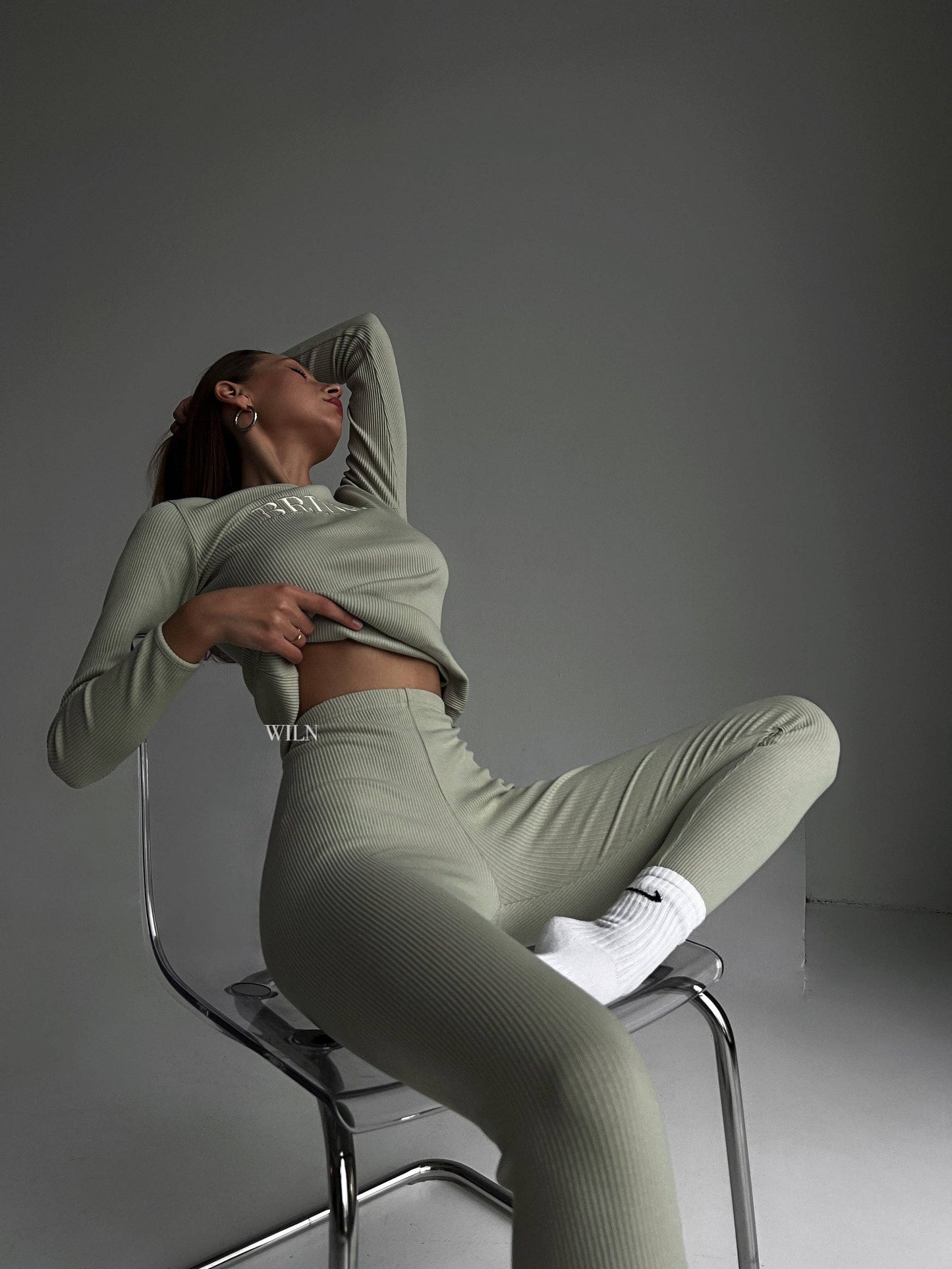 EASE 2 Piece Ribbed Cotton Loungewear Personalised