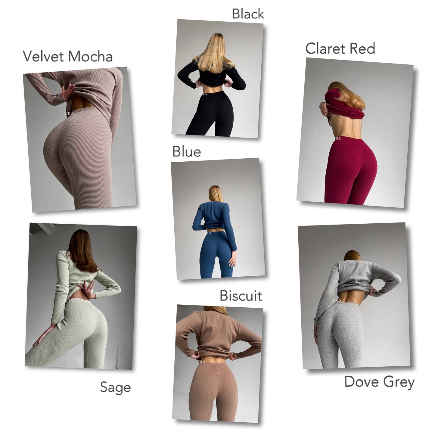 EASE 2 Piece Ribbed Cotton Loungewear Personalised