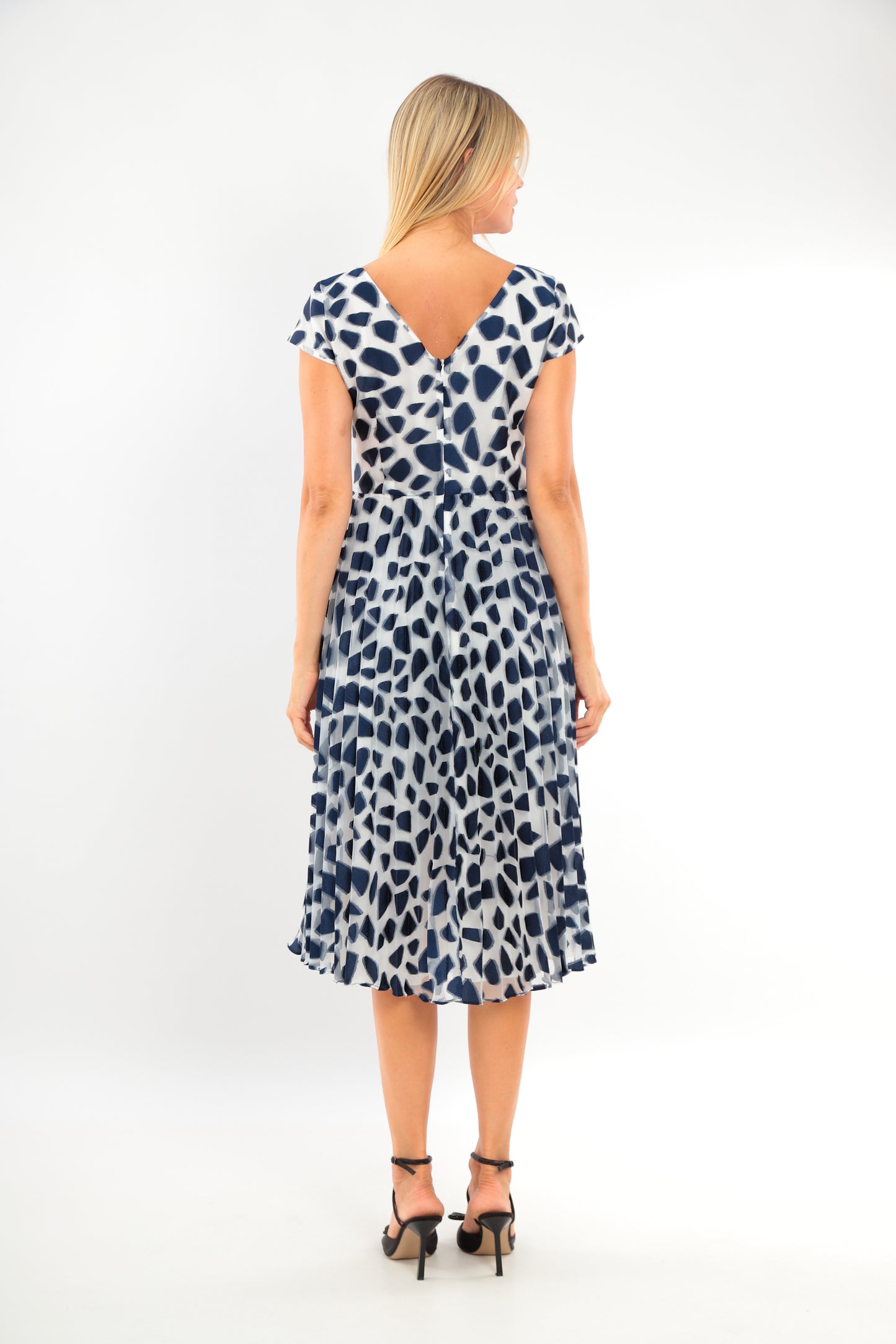 Navy Shift Dress with Elegant Beaded Navy Jacket