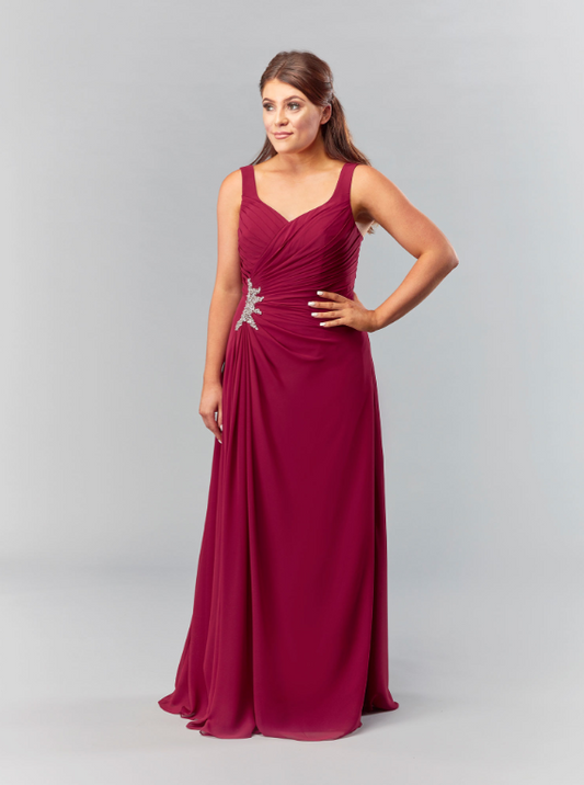 Molly Bridesmaid Dress - Burgundy