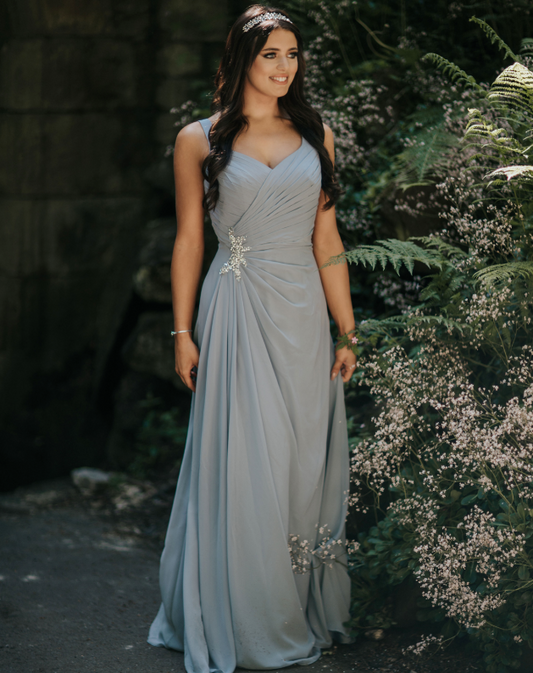 Molly Bridesmaid Dress - Dusty Blue